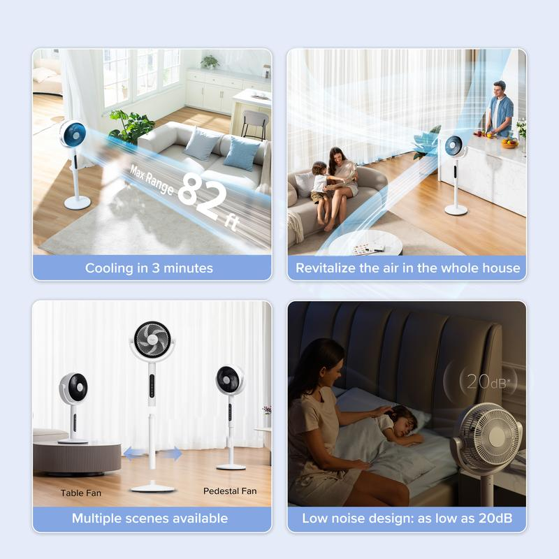 Smart Cooling Tower Fan with 9 Adjustable Speeds & Strong Airflow