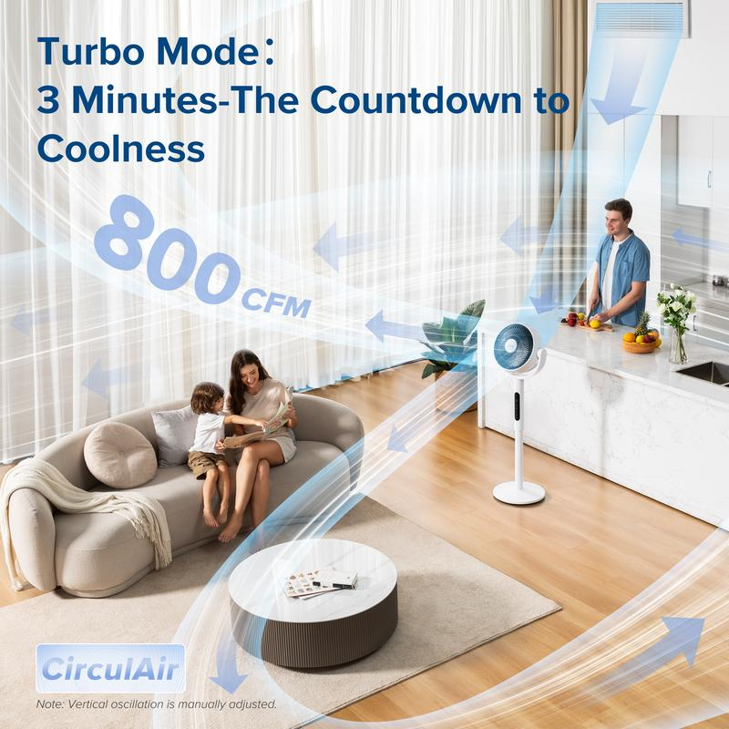 Smart Cooling Tower Fan with 9 Adjustable Speeds & Strong Airflow