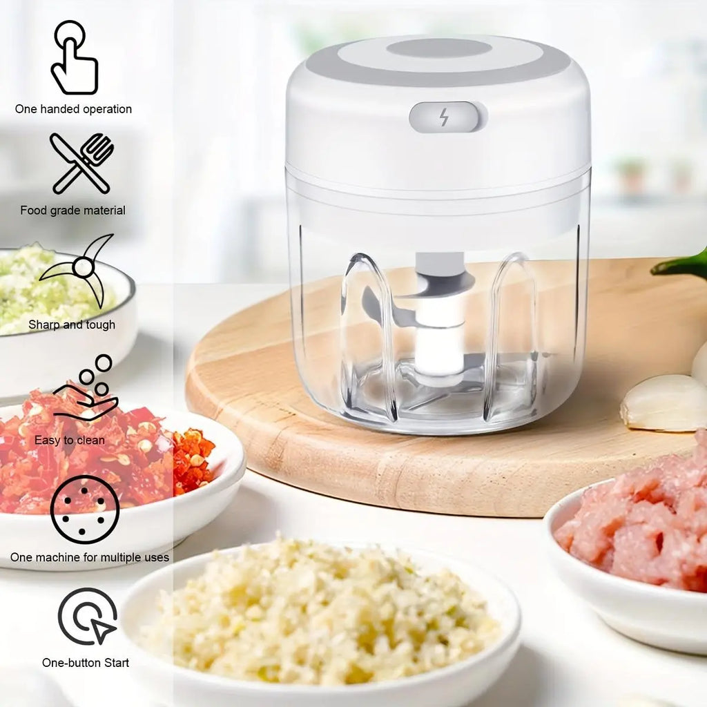 Wireless Mini Vegetable Chopper for Garlic, Ginger, Chili & Meat