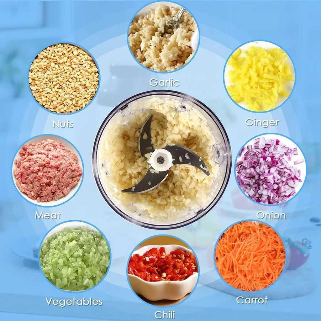 Wireless Mini Vegetable Chopper for Garlic, Ginger, Chili & Meat