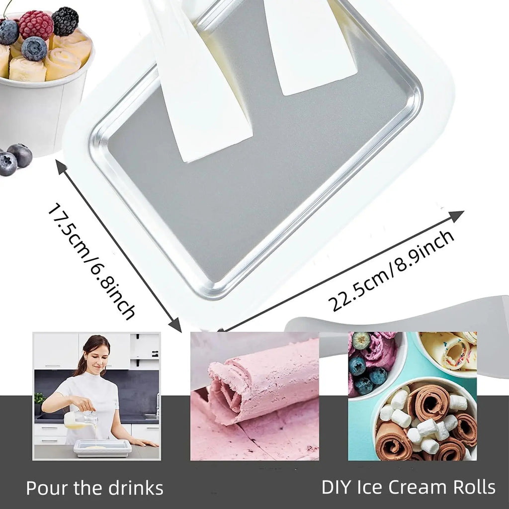Homemade Rolled Ice Cream Maker Tray – Freeze & Create in Minutes
