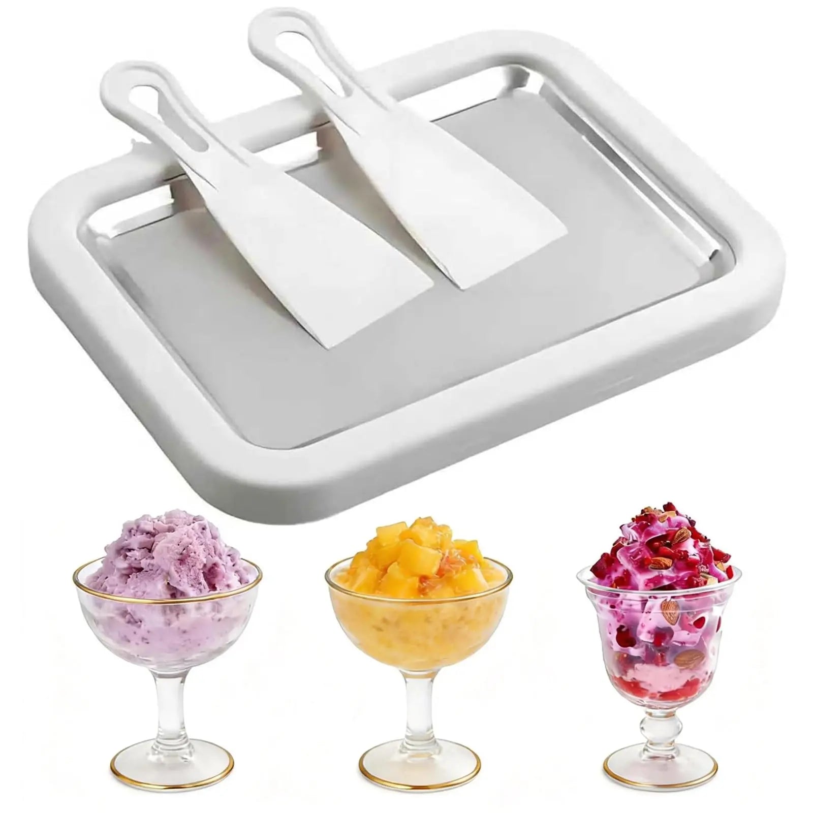 Homemade Rolled Ice Cream Maker Tray – Freeze & Create in Minutes