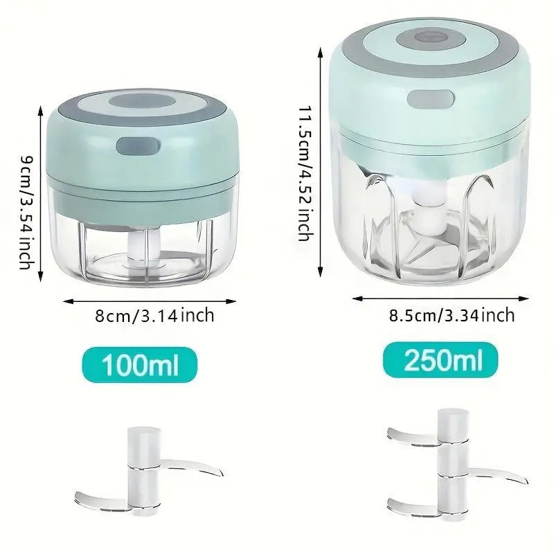 Wireless Mini Vegetable Chopper for Garlic, Ginger, Chili & Meat