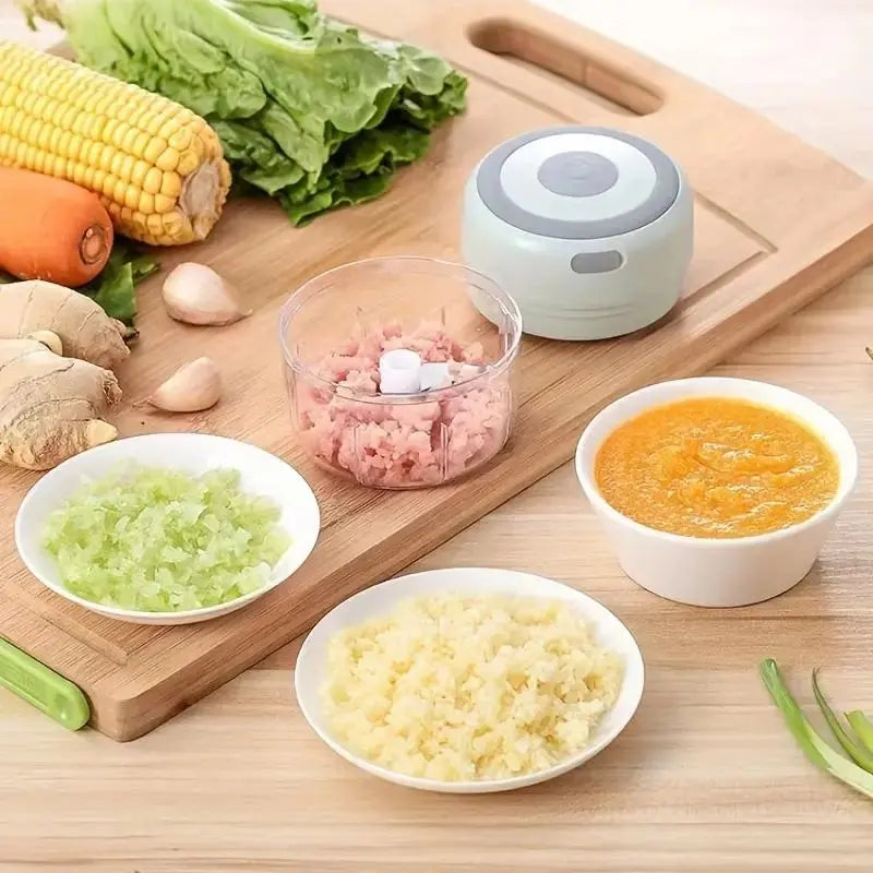 Wireless Mini Vegetable Chopper for Garlic, Ginger, Chili & Meat
