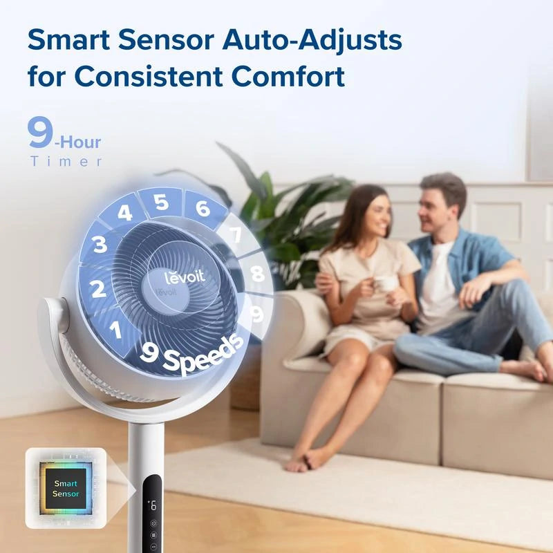 Smart Cooling Tower Fan with 9 Adjustable Speeds & Strong Airflow