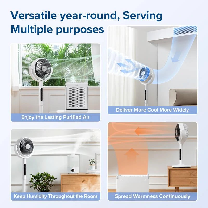 Smart Cooling Tower Fan with 9 Adjustable Speeds & Strong Airflow